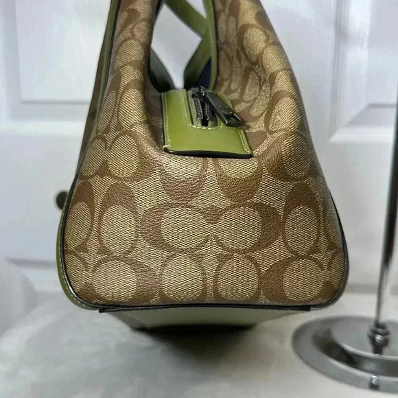 Coach Green Kristy Canvas Bag & wallet - Picture 8 of 12